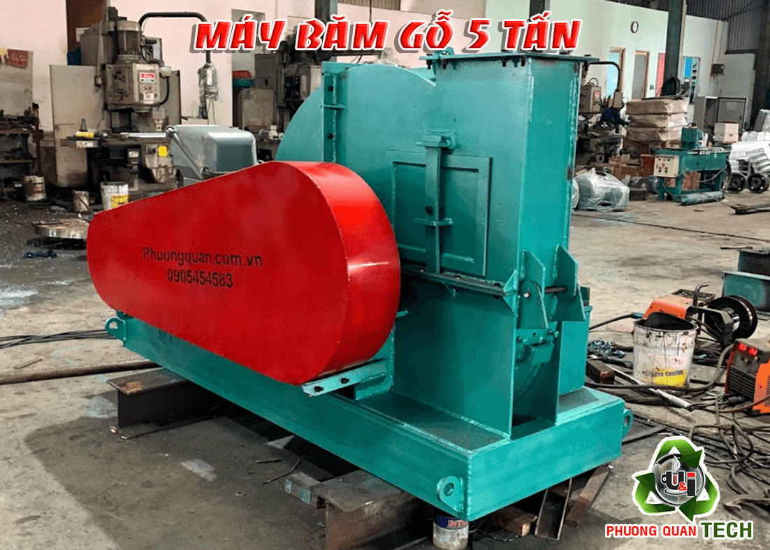 Máy băm gỗ 5 tấn
